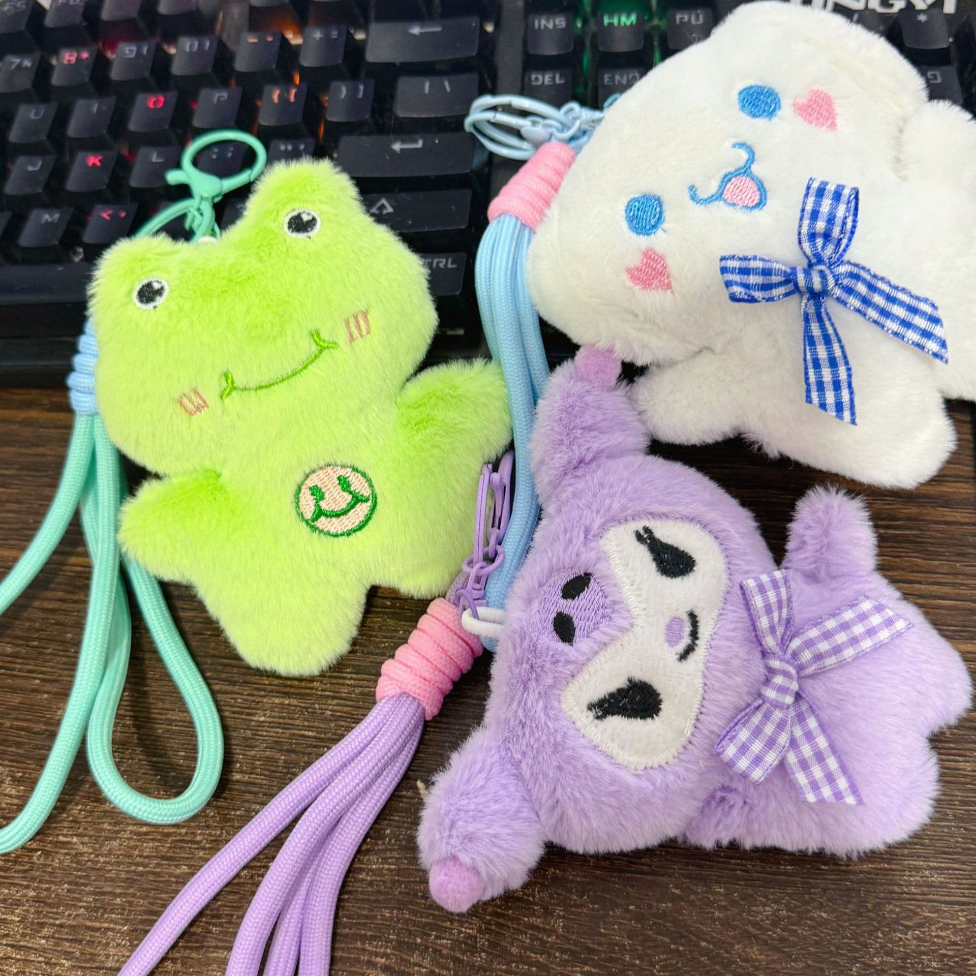 Cute Plush Accessories, Internet-Famous 3D Cartoon Plush Toy, Sanrio Plush Stuffed Doll, DIY Craft Supplies Small Accessories