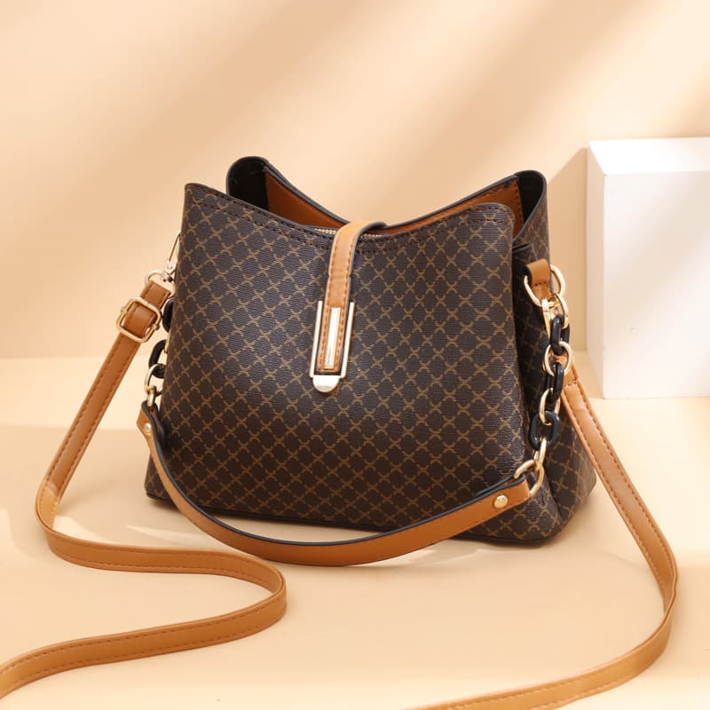 2024 Lady Bag Large Capacity PU Small Bag Shoulder Crossbody Handbag Women's Phone Bag Bucket Bag Bags