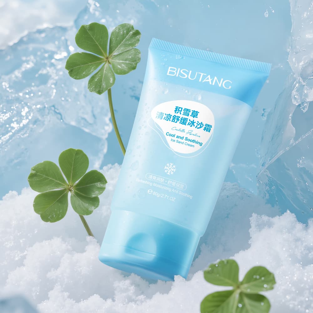 Bisutang Centella Asiatica Ice Cream Cooling Face Cream Moisturizing Post-Sun Soothing Refreshing Hydrating Repair Primer In Stock