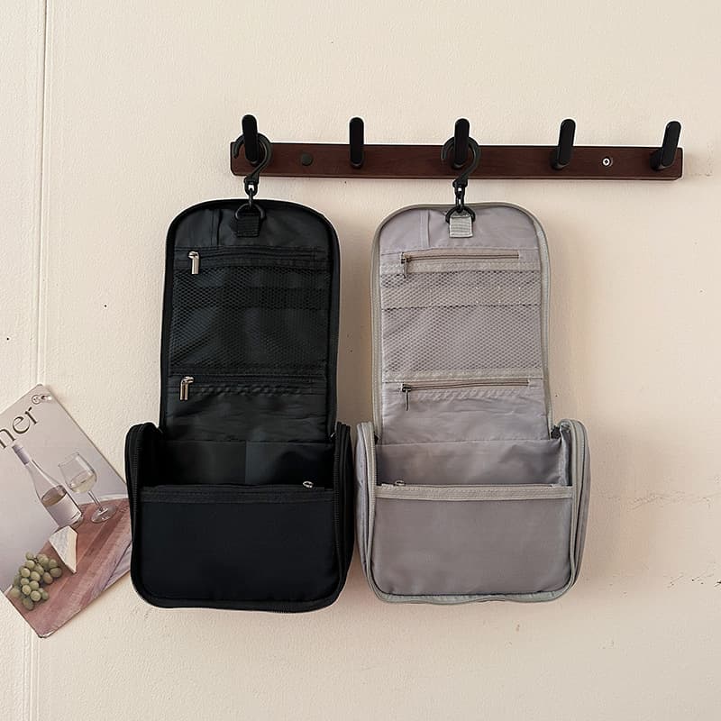 2026 New Cross-border Amazon Minimalist Japanese-style Snap Closure Cosmetic Bag Large Capacity Makeup Organizer Toiletry Bag