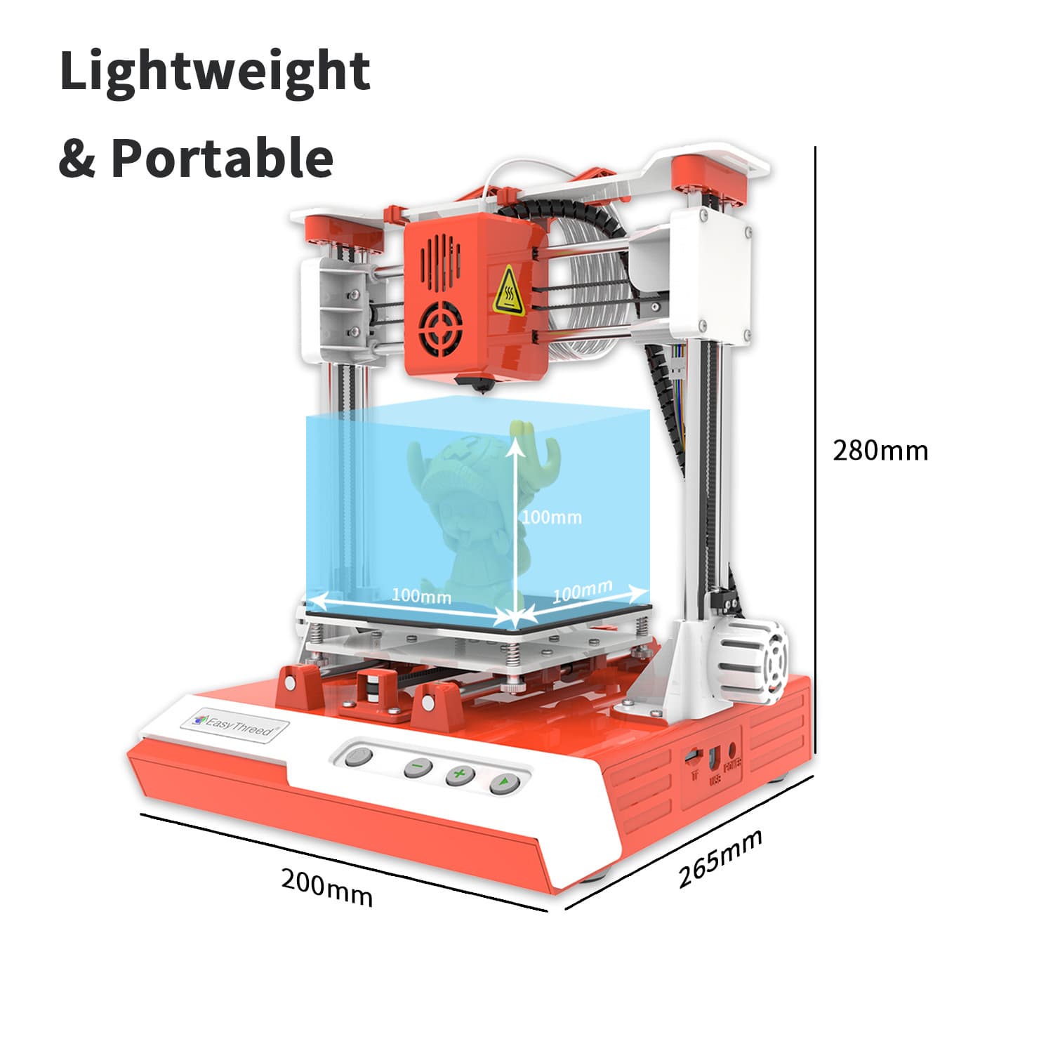 Easywashed K1 Small Mini 3D Printer Home Teaching Desktop Portable Three-Dimensional Printer