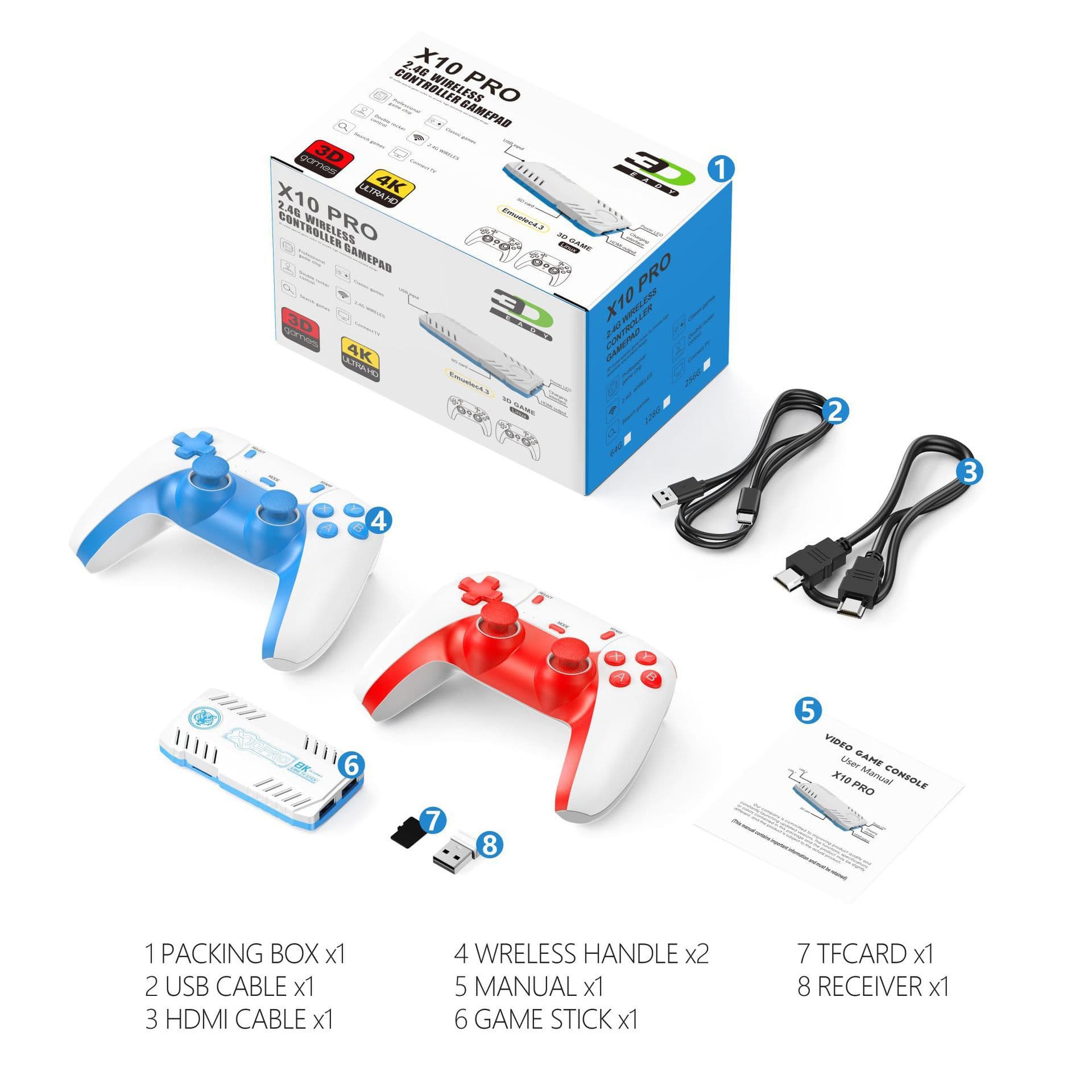 Cross-border X10 PRO Game Console HD Wireless Home TV Game Console Retro Classic Supports PS1