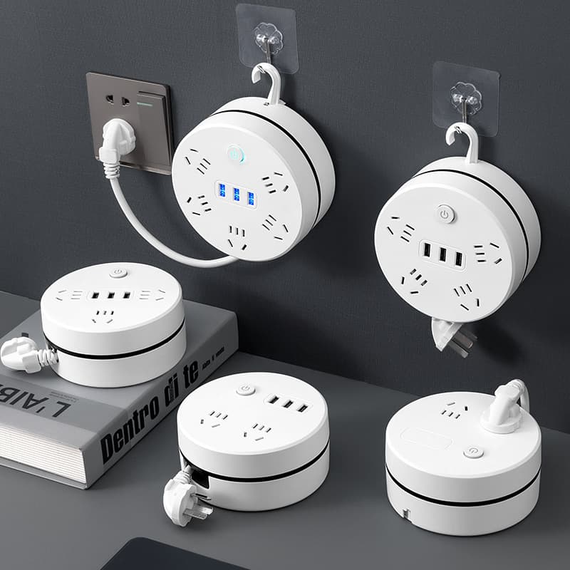 Public Year Storage Power Strip USB Multi-Outlet Extension Cord Socket for Home Student Dormitory with Long Cable