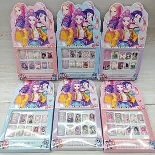 Cross-Border Hot Hunters Premium Nail Stickers Cute Girl Children Wearable Patches