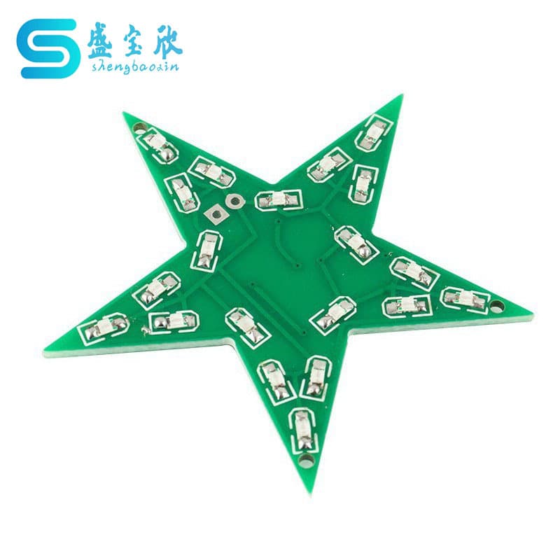 Star-shaped Five-pointed Star Breathing Light DIY Electronic Kit LM358 SMD Soldering Practice Board Assembly TJ-56-591