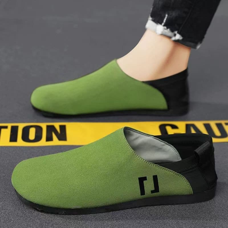 Men's Summer Thin Lightweight Slip-On Soft Sole Flat Casual Cloth Shoes Men's Lazy Loafers Men's Shoes