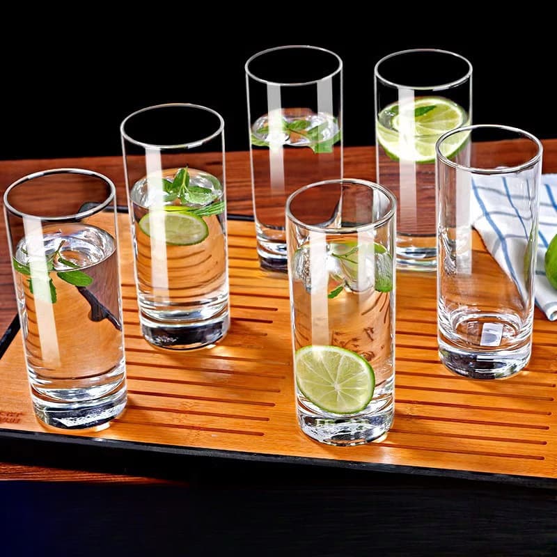 Household Heat-Resistant Glass Cup Set, Water Cup, Tea Cup, Milk Cup, Beer Cup, Transparent, Free Shipping, Drop Shipping