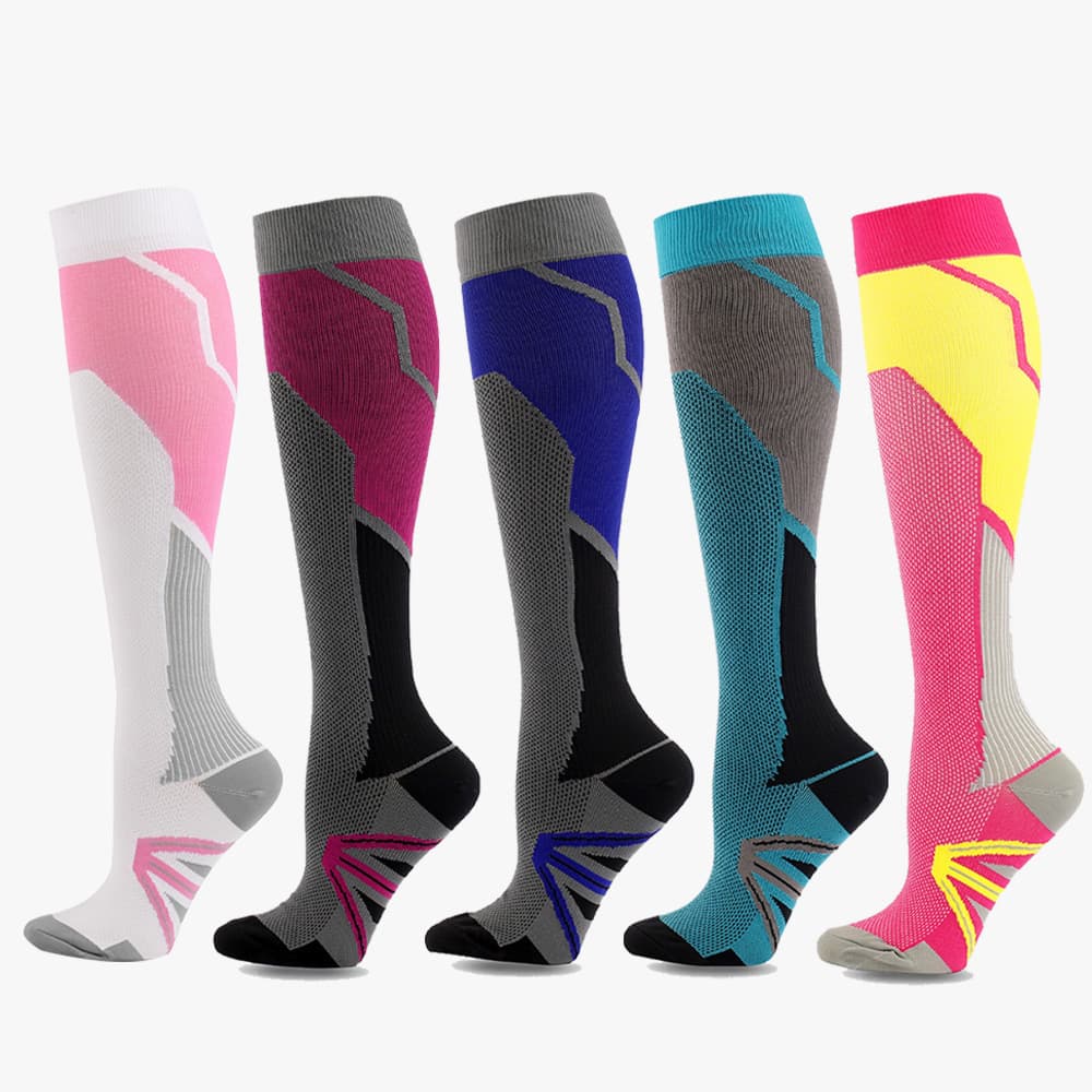 Elastic compression cycling socks long bagged trendy personalized long socks nylon men and women sweat-absorbent pressure socks