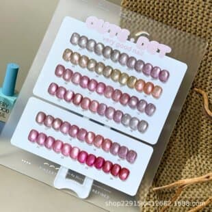 VERY GOOD 24-Color Pink Sheer Cat Eye Gel Polish Set - Whitening Viral Full Set for Nail Salon