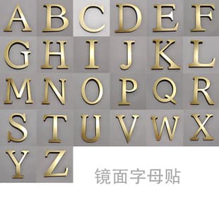 Simple Home Decorative Acrylic Mirror Letter EVA English Alphabet Creative Wall Stickers 26 Letters