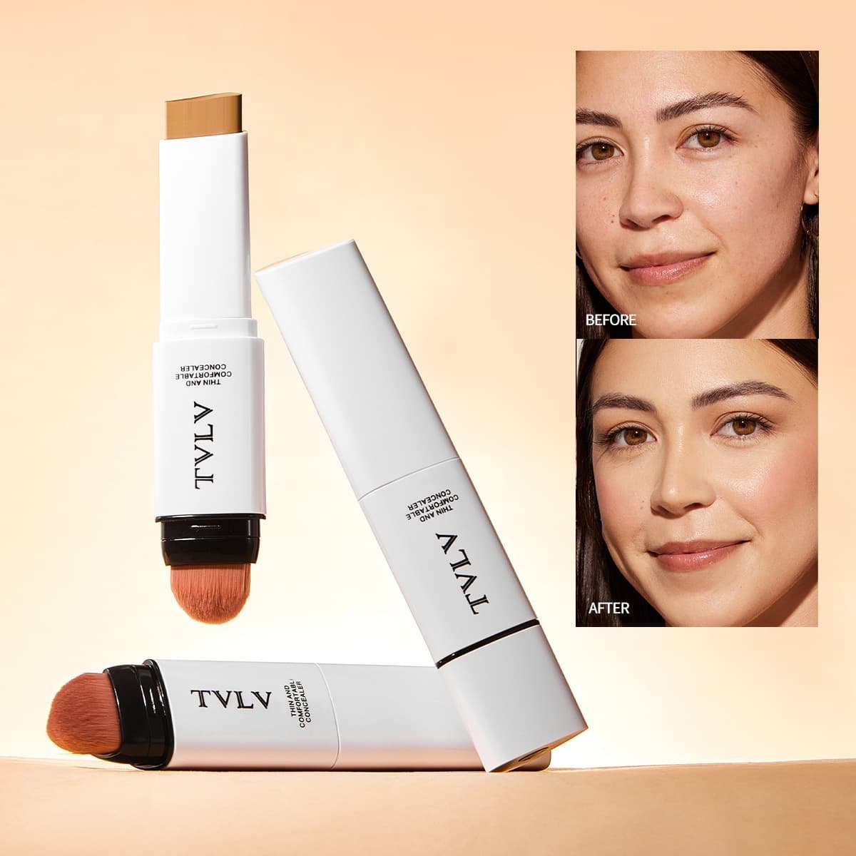 Cross-border TVLV Dual-ended Concealer Foundation Stick Long-lasting Non-fading Brightening Hydrating Lightweight Natural Contouring Foundation Stick Factory