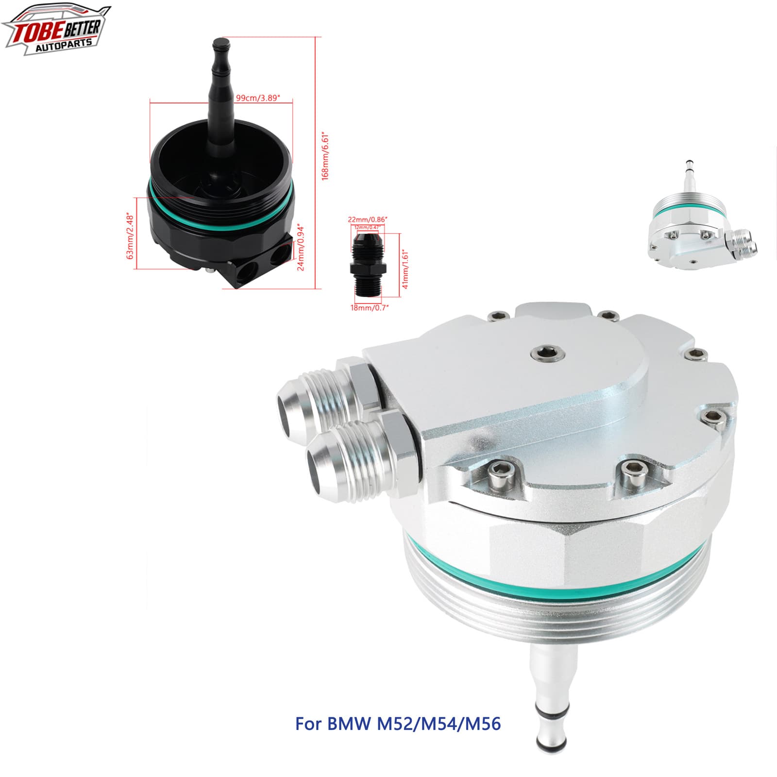 Cross-border eBay Oil Cooler Filter Cap NPT for BMW E36 E46 E39 E60 X3 M52 M54