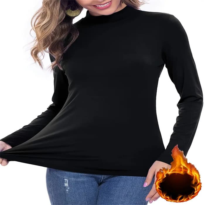 2024 New Cross-border EU US Amazon Export Solid Color Turtleneck Top Spring Autumn Casual Long Sleeve Top