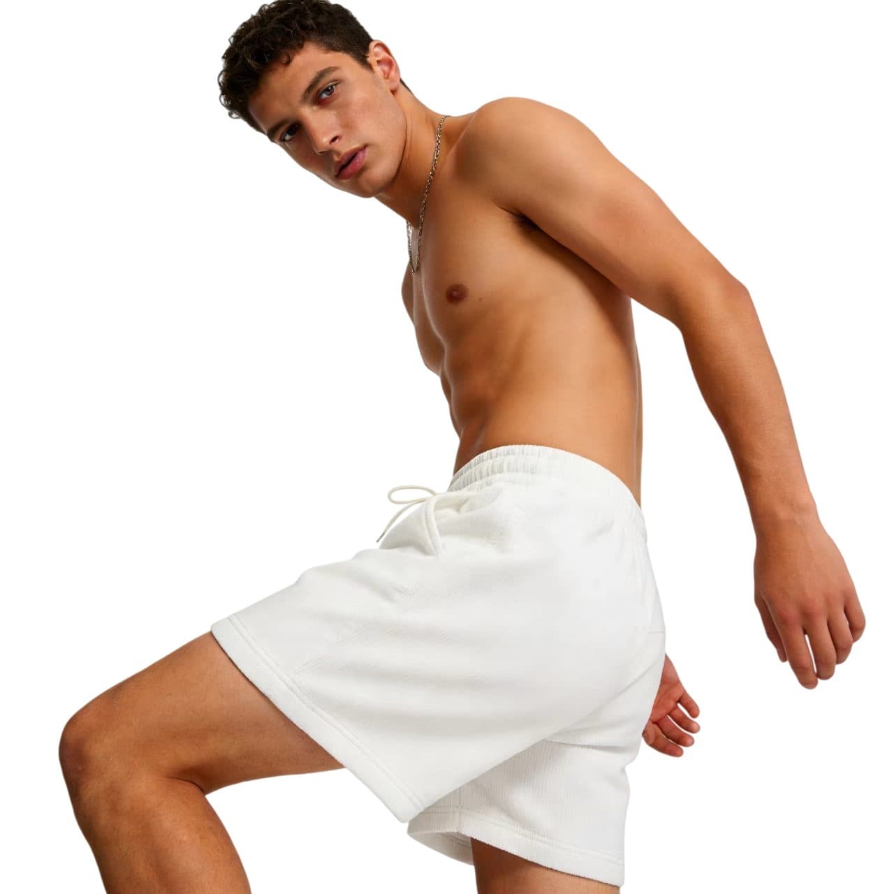 Quarter pants men's sports shorts summer corduroy men's comfortable breathable shorts can be used as pajama pants large size solid color