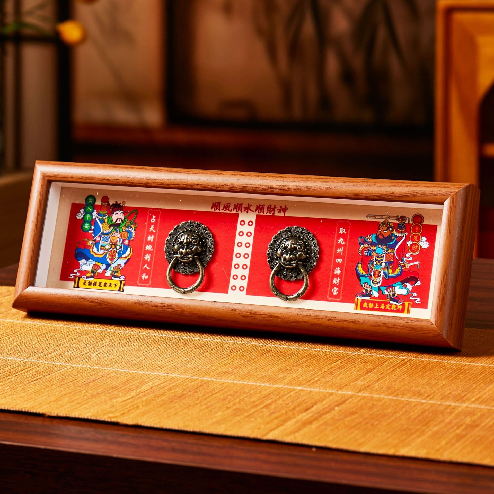 The God of Wealth's treasury attracts wealth and treasures, eight methods to bring wealth, New Year's decorations, living room entrance hall, blessings, cultural and creative temple fair market