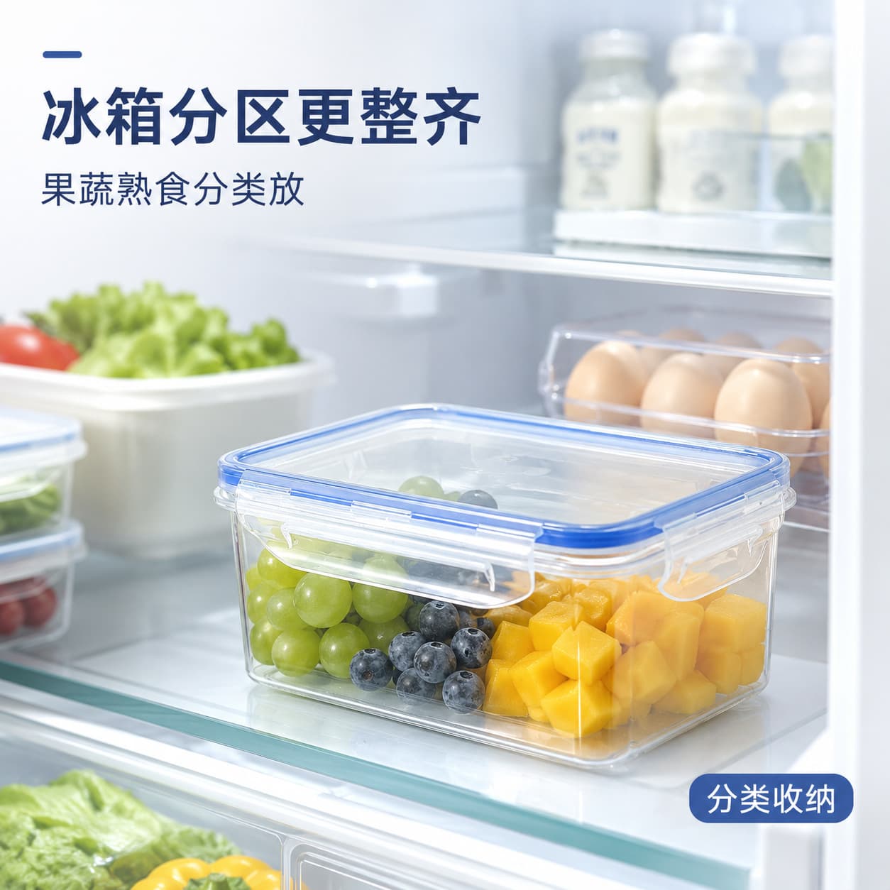 Plastic Food Storage Container Microwave Heating Lunch Box with Lid Office Worker Bento Box with Seal Rectangular Airtight Box Moisture-Proof