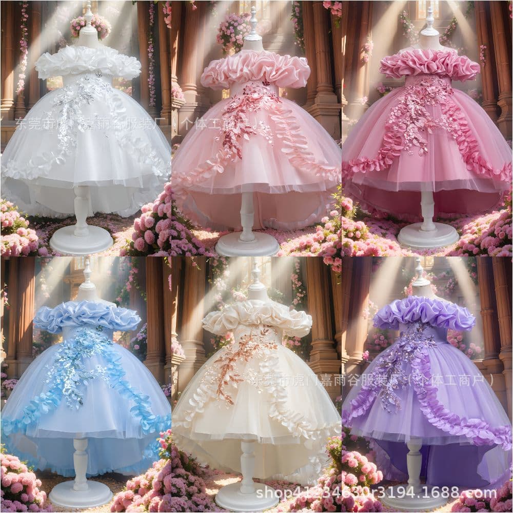 Bride's wedding dress, girl's princess dress, wedding dress