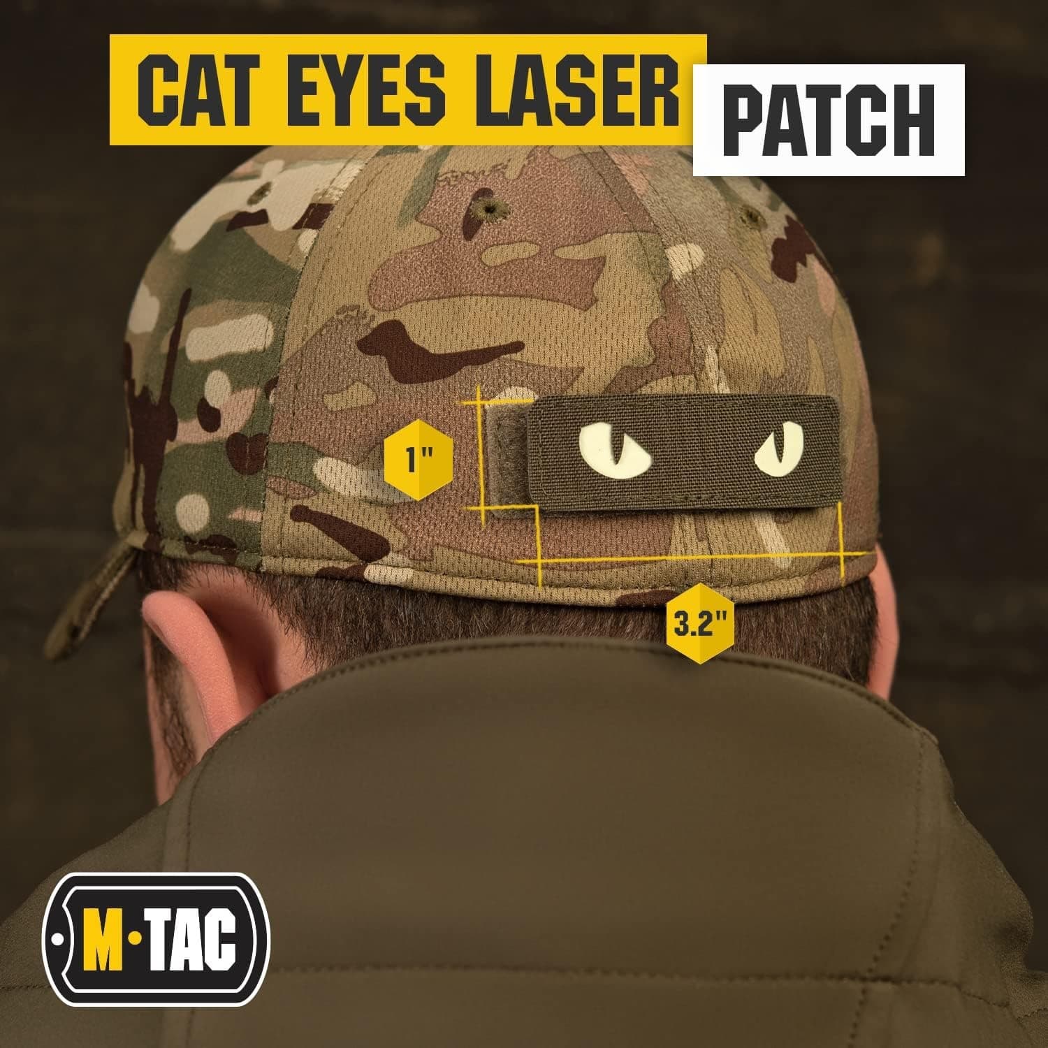 Spot luminous cat eye devil eye little monster IR reflective morale badge Velcro armband outdoor bag with sticker