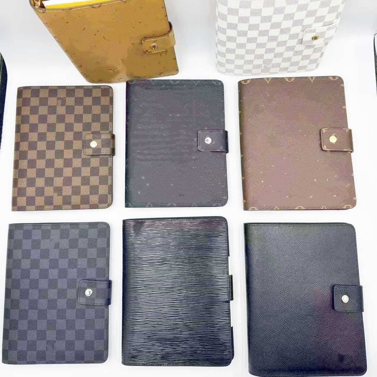 Trendy Monogram Loose-Leaf Notebook Journal Leather Cover Creative Fashion Organizer Notebook for Business Office
