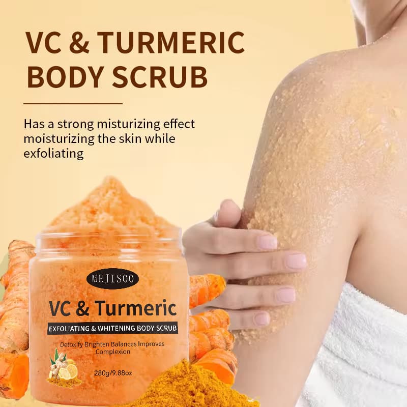 Cross-border turmeric scrub softens cuticles, body scrubs, exfoliates dull skin, and deeply cleanses dead skin.