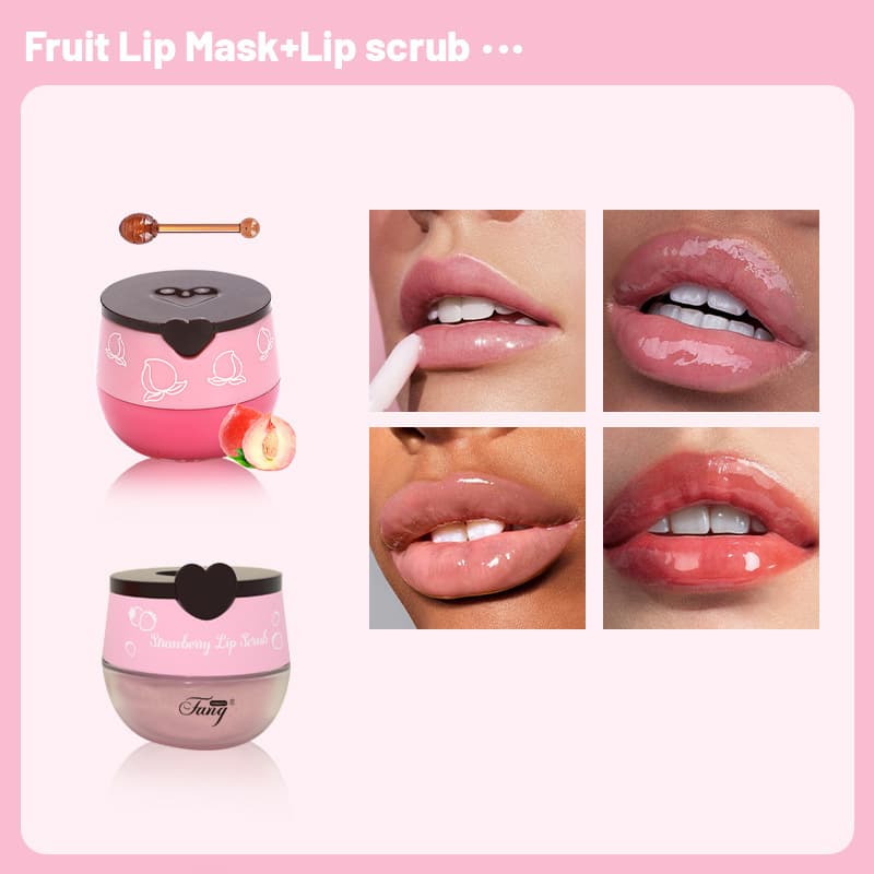 Cross-border exfoliating lip mask set, moisturizing, long-lasting, cartoon cute, hydrating, anti-chapped, and reduces lip lines.