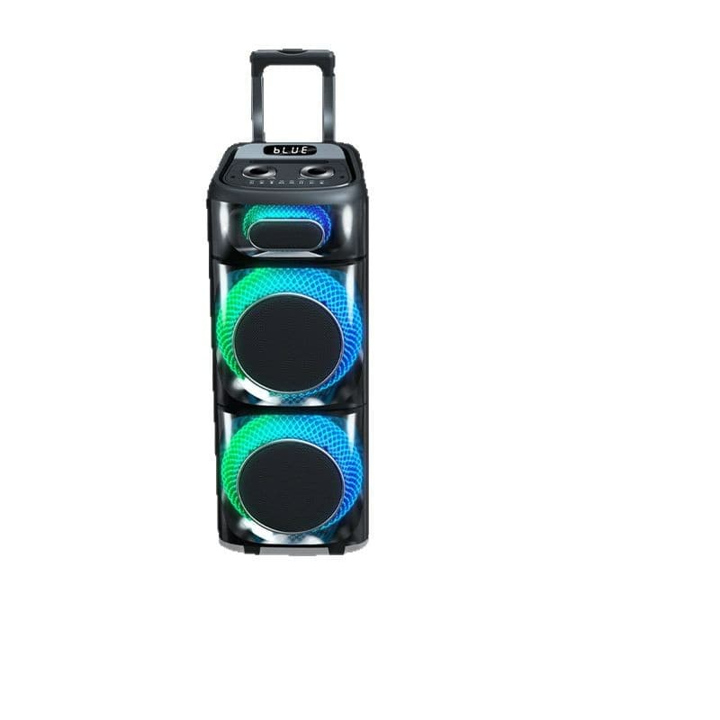 Custom Harman Light Dual 10-inch Party Speaker Wireless Trolley Crystal Light High-Power 100W RGB Bluetooth Audio