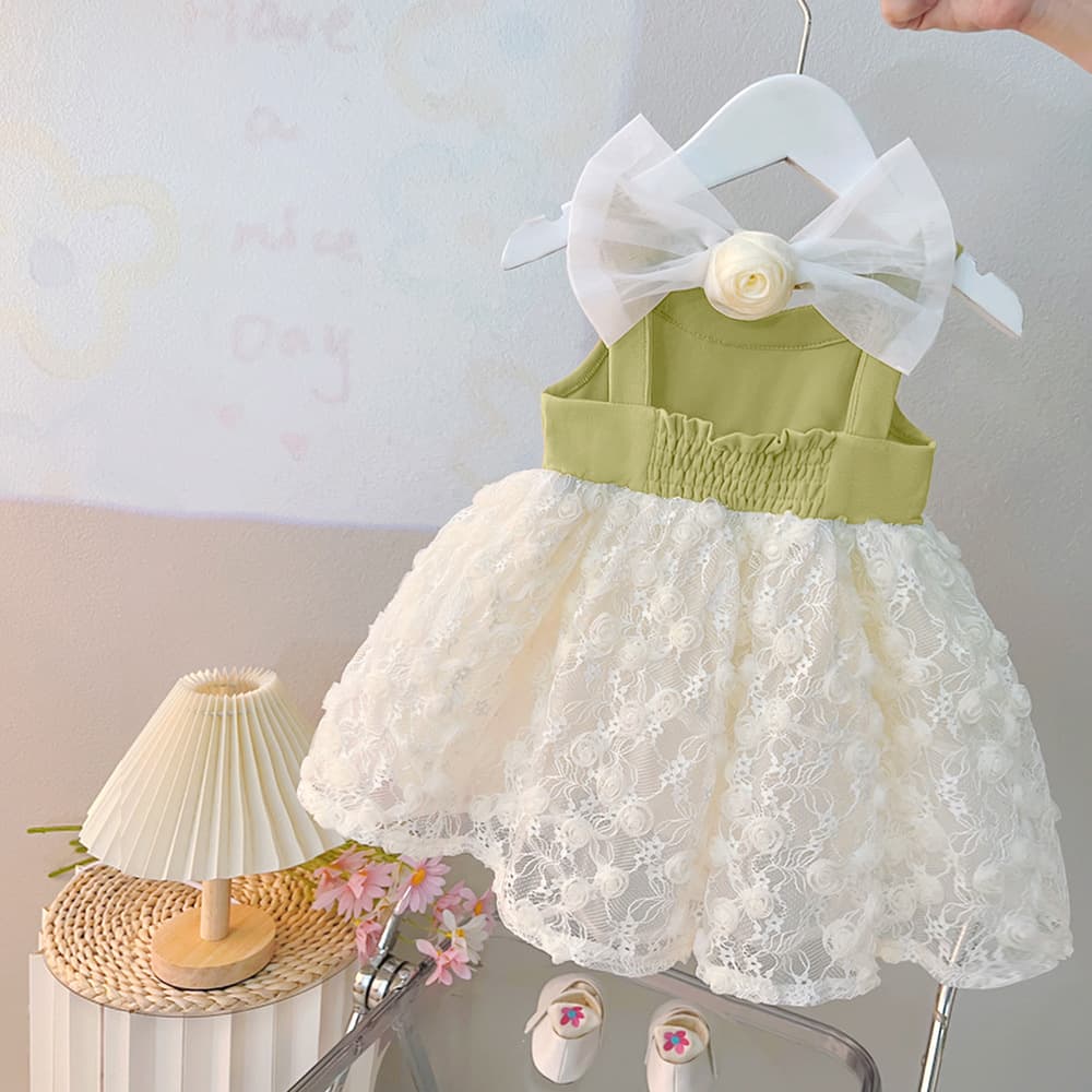 Live Supply Baby Girl Summer Camisole 2024 New Birthday Dress Girl Summer Princess Dress Wholesale
