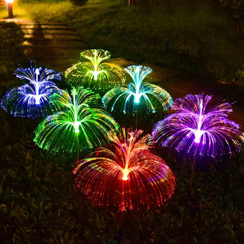 Outdoor Solar Ground Insert Firefly Flower Lights for Garden Yard Decoration, Lawn Scene Ambiance
