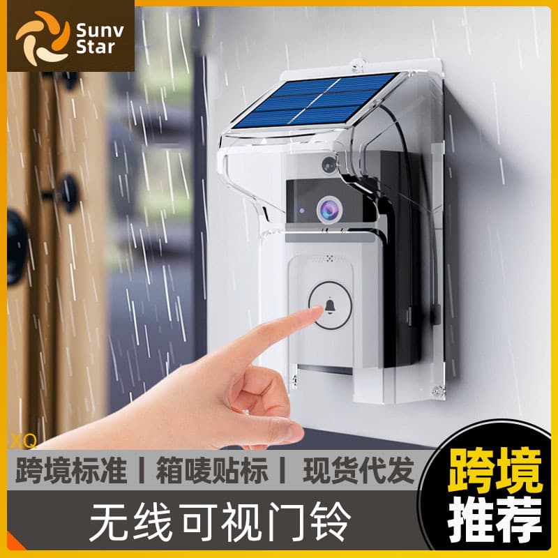 Video Doorbell Rain Cover, Home Wireless Doorbell, Long Range Battery-Powered Villa Remote Doorbell Intercom Monitor