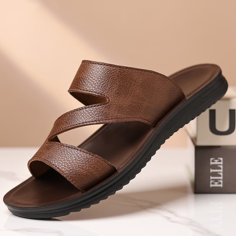 2025 Summer New Men's Driving & Outdoor Sandals with Latex Cushion Soft Sole Beach Shoes for Men Drop Shipping