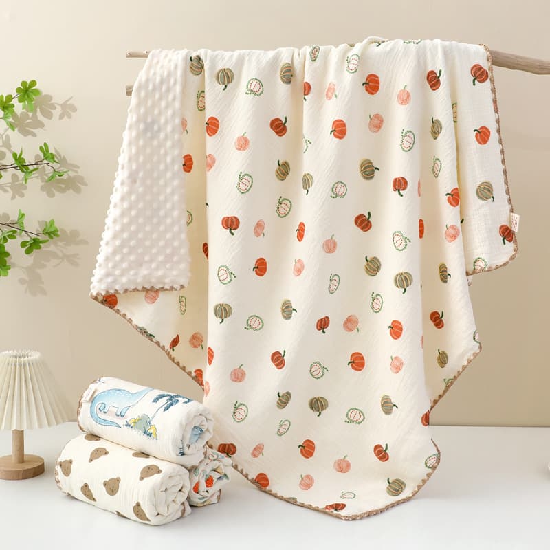 Cross-border A-Class Baby-Grade Bean Gauze Bath Towel, Nap Blanket, Soft, Absorbent, Multifunctional Newborn Cover Blanket