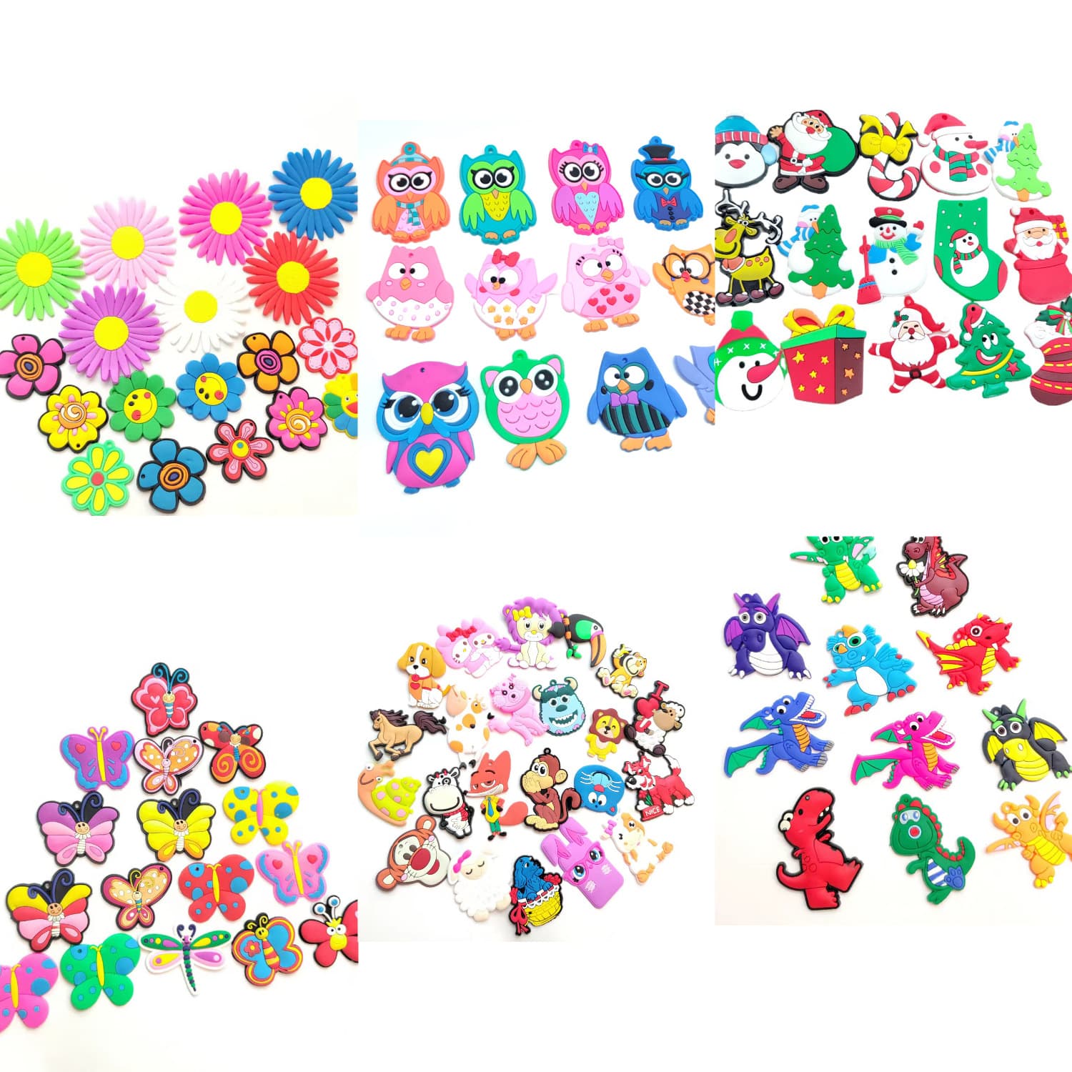Cartoon PVC Soft Rubber Patch Accessories Hair Ornament Hair Clip Jewelry General Merchandise Stationery Decorative Sticker Factory Wholesale Source