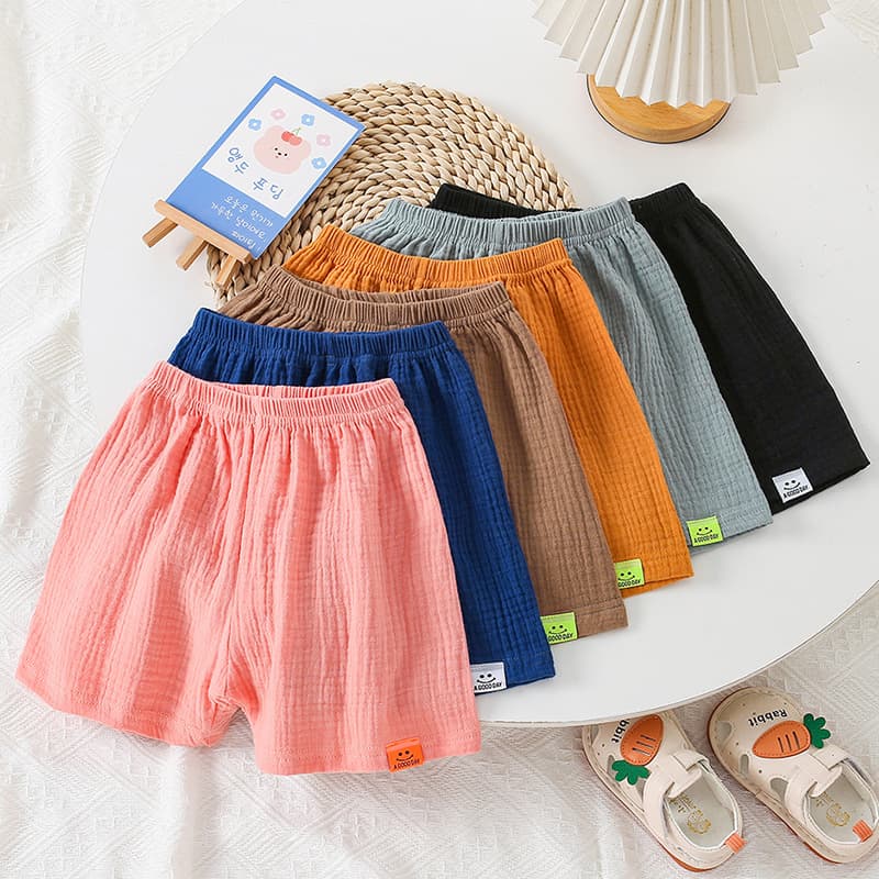 Summer Children's Shorts Cotton Gauze Thin Beach Shorts Toddler Baby Hot Pants Boys Girls Outerwear Casual Pants