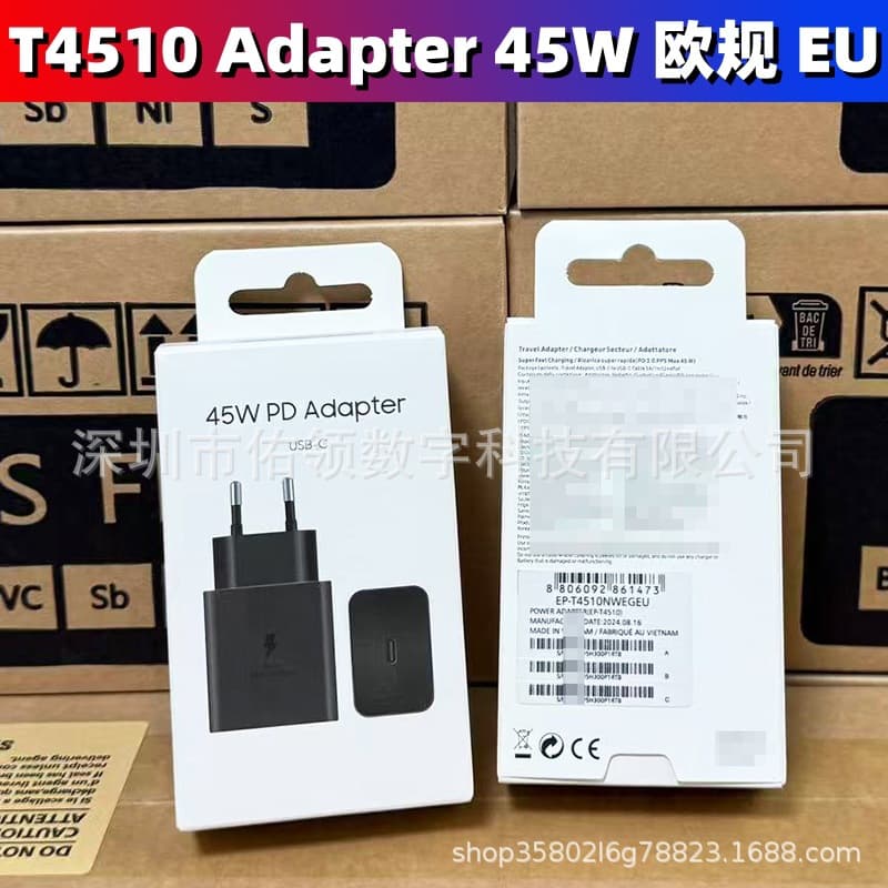 Samsung 45W Charger Compatible with Samsung Fast Charging Head 45W EU PD Adapter T4510 Charging Head