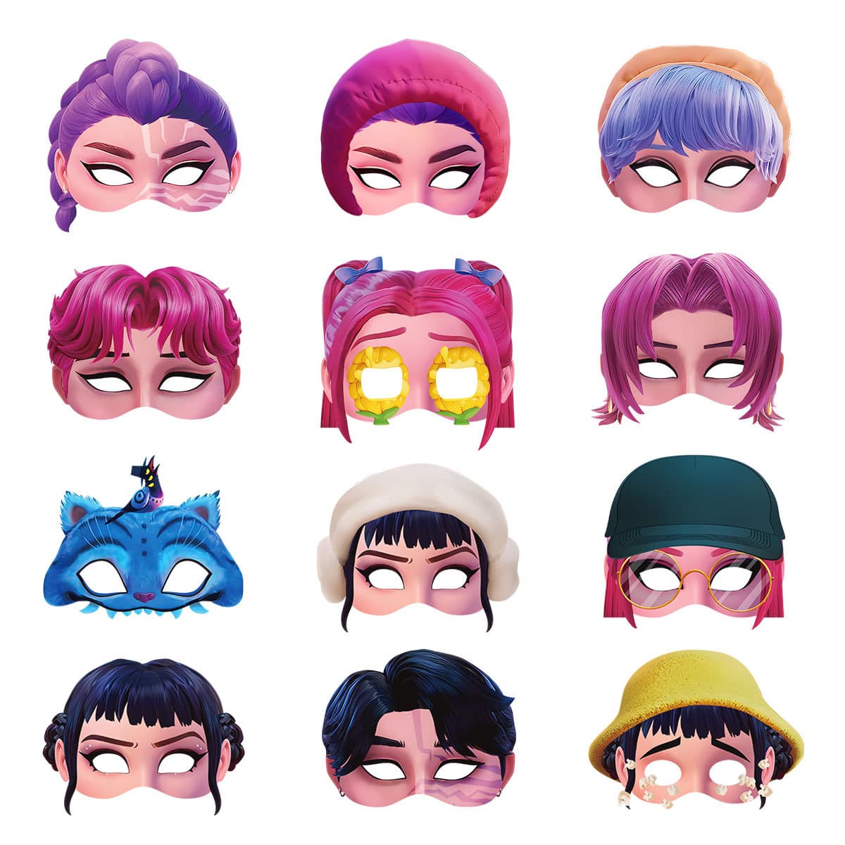 Witch hunter girl group theme party photo props paper mask KPOP girl group masquerade funny half-face mask