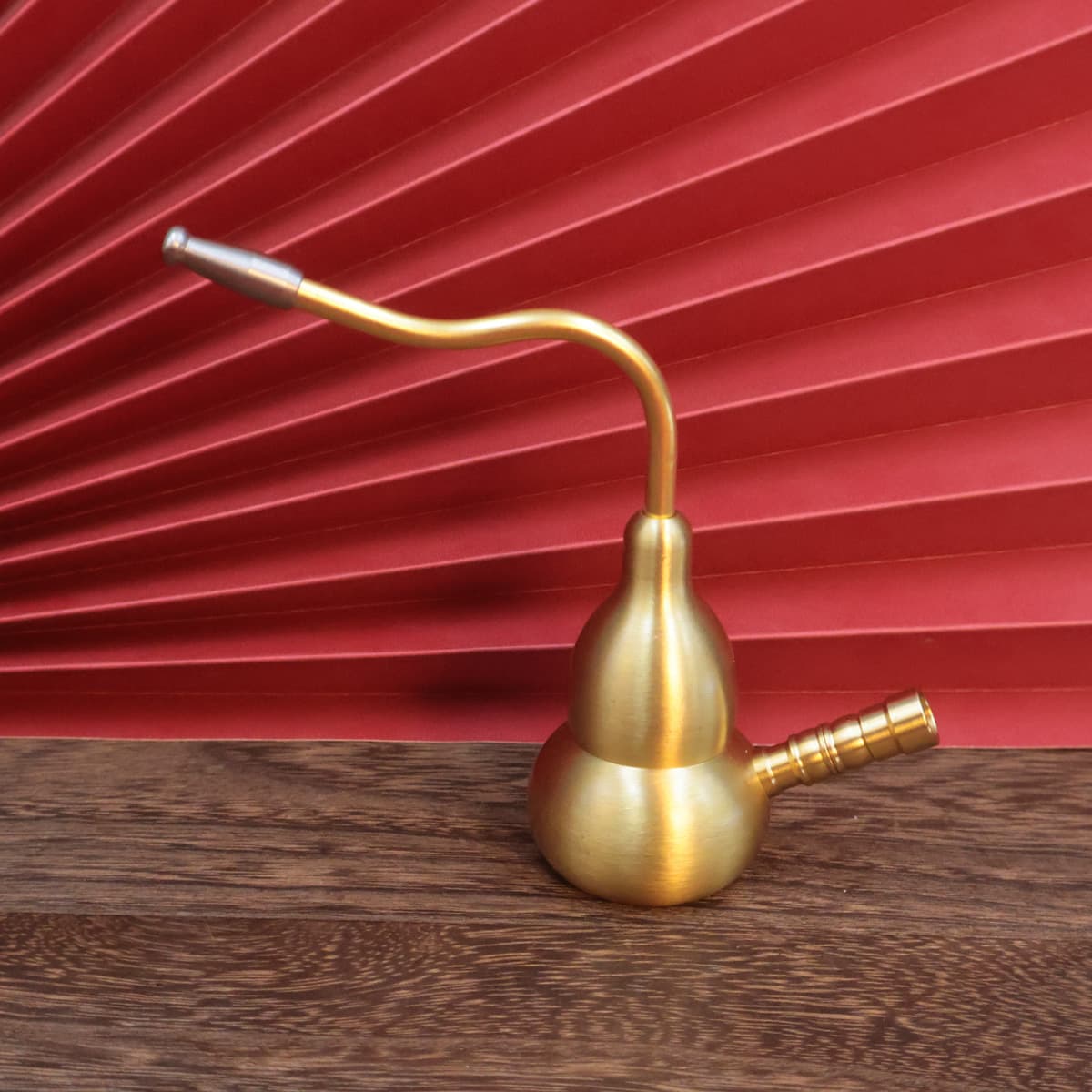 Brass Gourd Dual-Use Portable Hookah Pipe Dry Herb Water Pipe with Filter and Water Chamber
