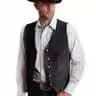 Cross-border premium men's suit vest with metal buckle, suede vest, business regular slim fit, dropshipping available.
