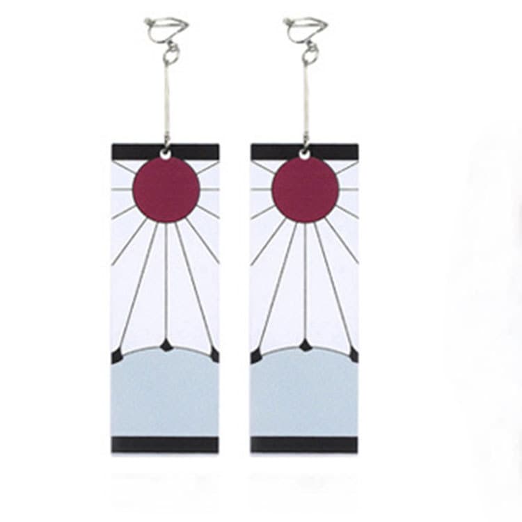 Hot-selling Japanese manga Demon Slayer earrings, Tanjiro earring accessories, creative women's jewelry