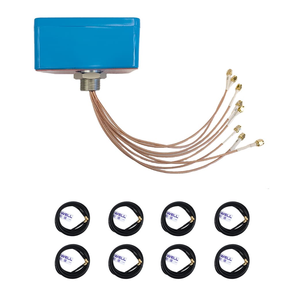 Maixwei 8X8 5G MIMO Antenna with Screw and 3M Adhesive Mounting, 2m Cable 750-6000MHz