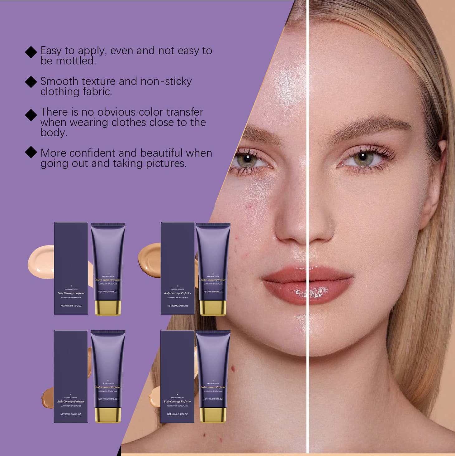 Cross-border Brown Body Concealer Cream Water-Based Concealer for Body Tattoos Scars Birthmarks