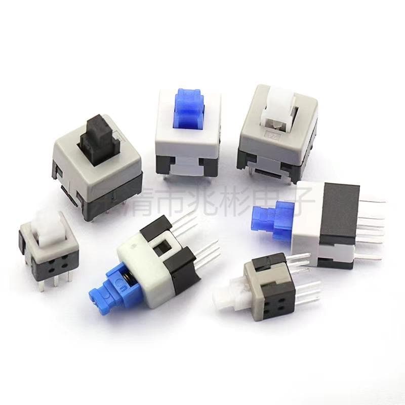 Push Button Switch, Flat Head Self-Locking Switch, 260°C Soldering Resistant Button Switch, Original Manufacturer