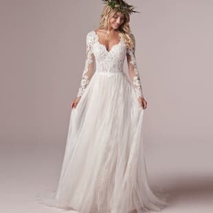 Light Wedding Dress Bride Lace V-Neck Open Back Small Train Wedding Gown Bride Main Dress Amazon Source