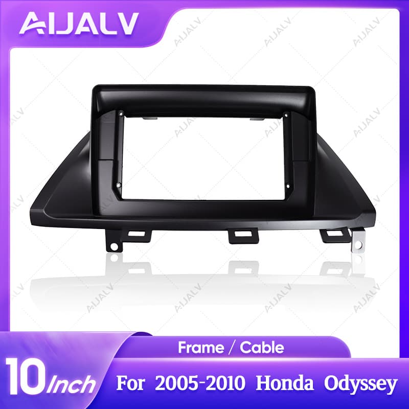 For 2005-2010 Honda Odyssey Matte Black 10-Inch Navigation Faceplate Android Factory Hot-Selling Kit Frame