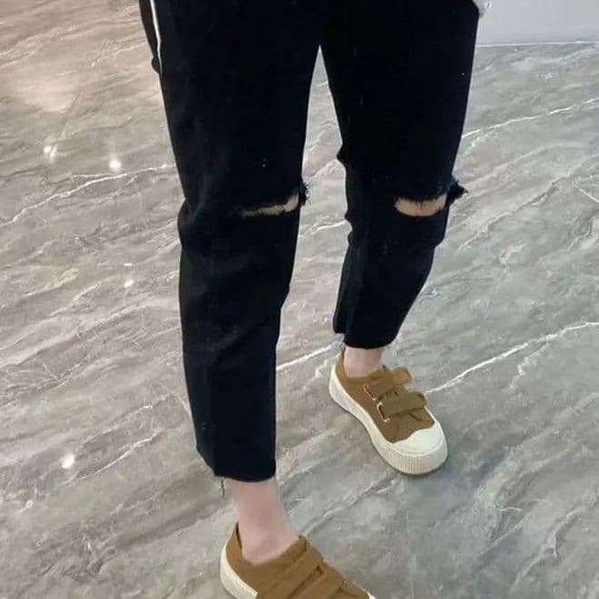 High-Waist Slim Fit Jeans for Plus Size 220 lbs, Large Size Ripped Denim, 2026 Summer Loose Straight-Leg Pants