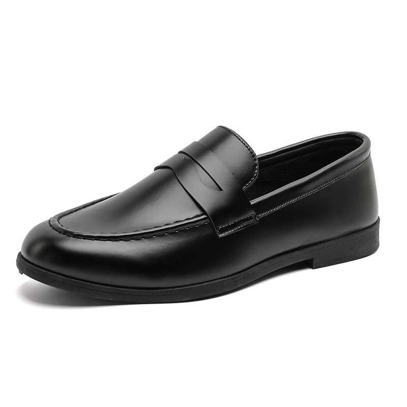 Men's Korean-Style British Square Toe Heightening Slip-On Loafers for Stylists, Thick-Soled Penny Loafers Wholesale