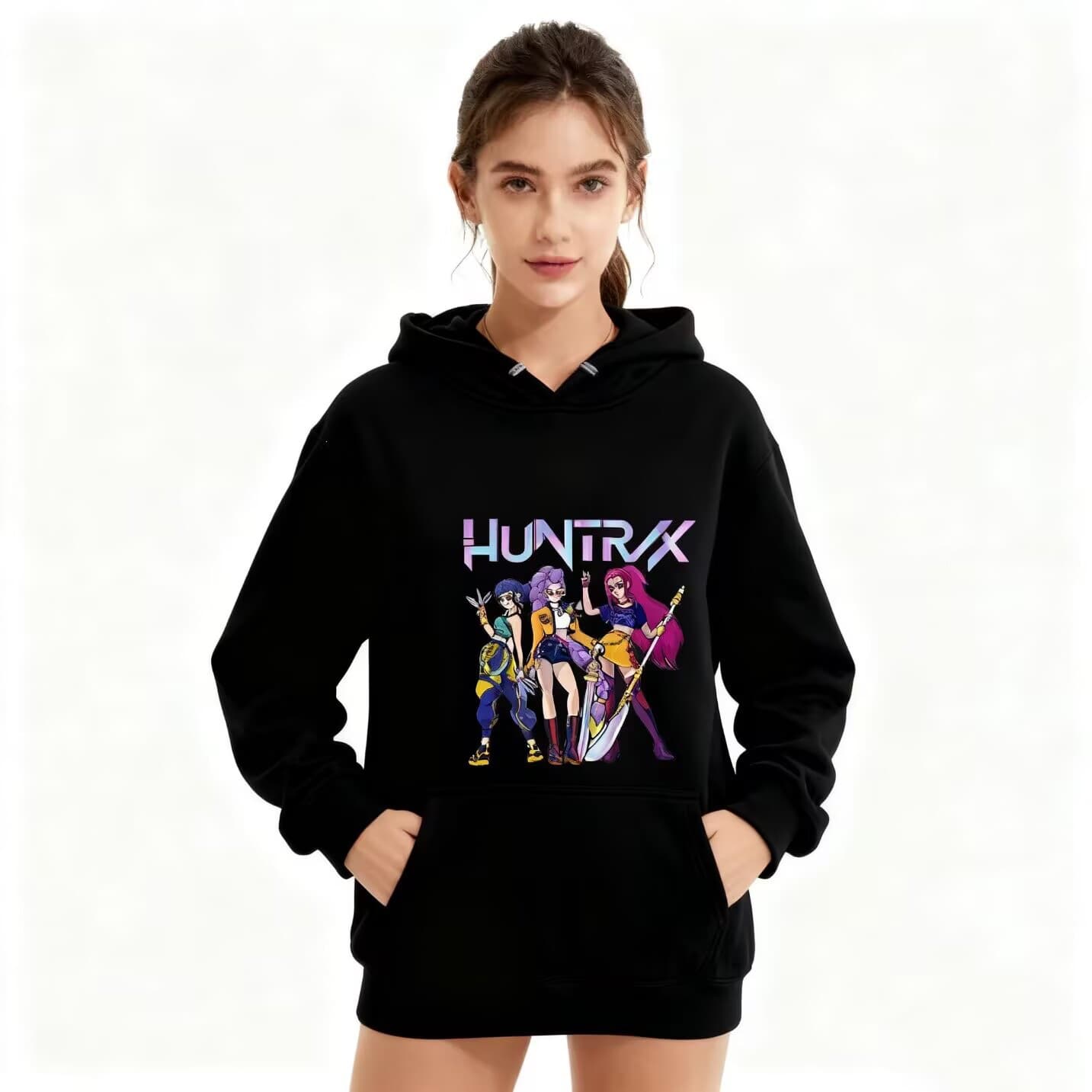 KPop Demon Hunters Unisex Loose Fit New Hoodie Fashion Print Hooded Sweatshirt Factory Direct