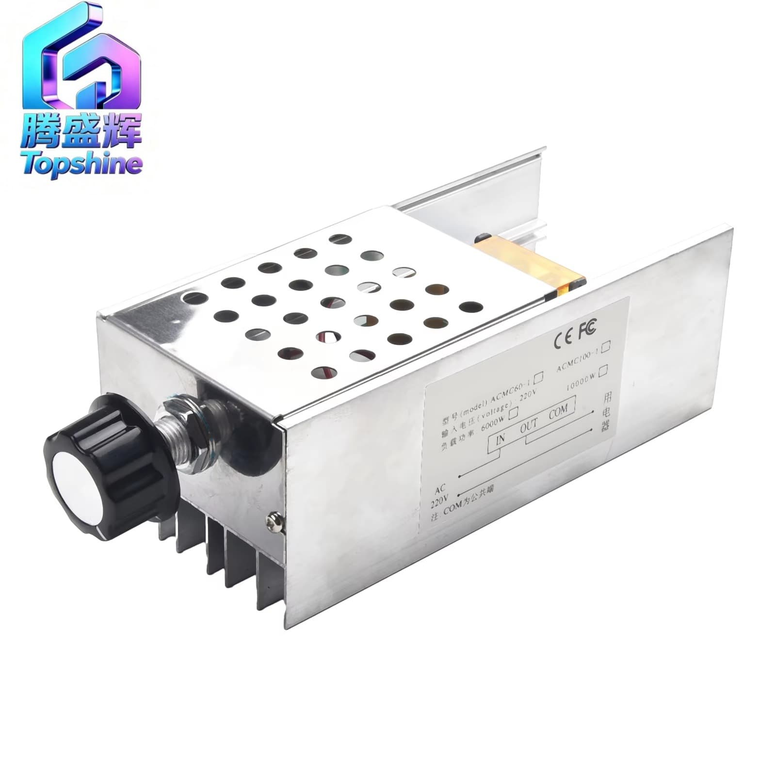6000/10000W High Power Imported Triac Electronic Voltage Regulator Dimming Speed Control Temperature Control with Housing