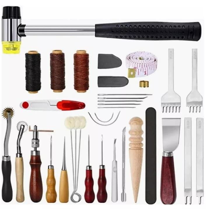 DIY Leather Craft Tool Sewing Tool Leather Craft Tool Set 18 Types 35PCS Kit