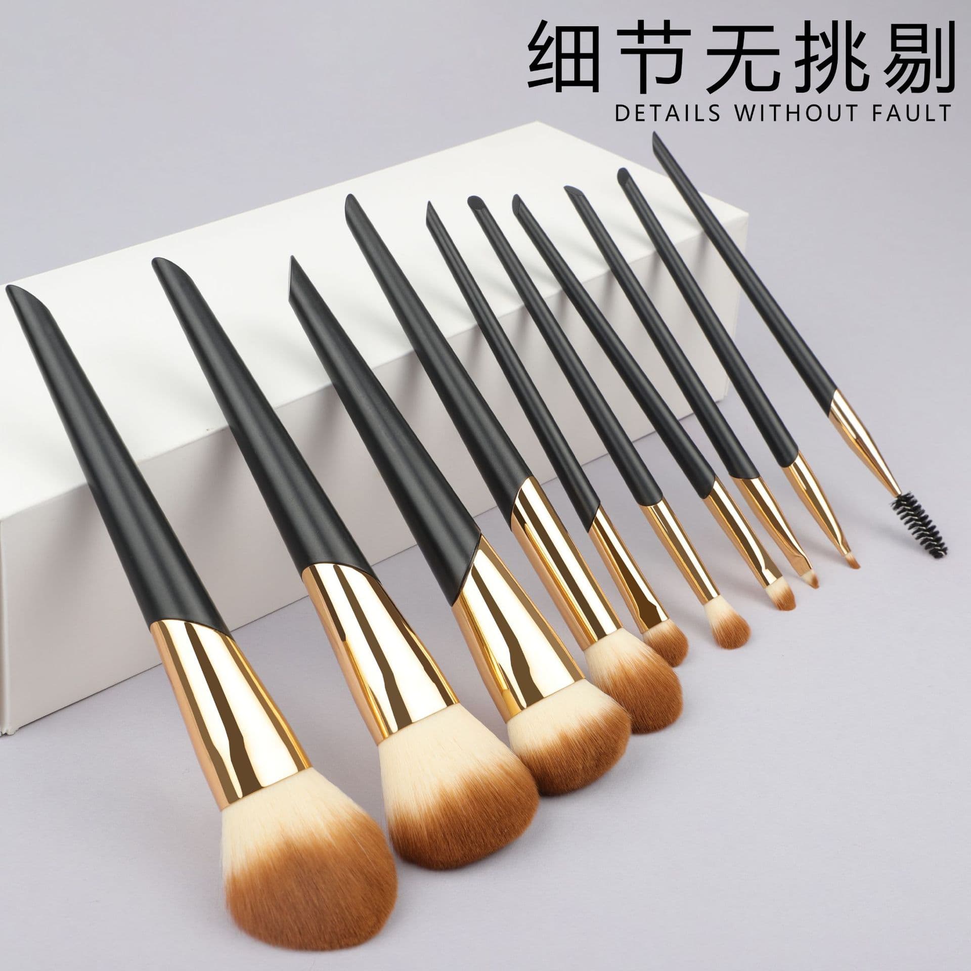 High-Quality 10-Piece Portable Makeup Brush Set, Concealer & Powder Brush Kit, Soft Bristle Eye Shadow Tools