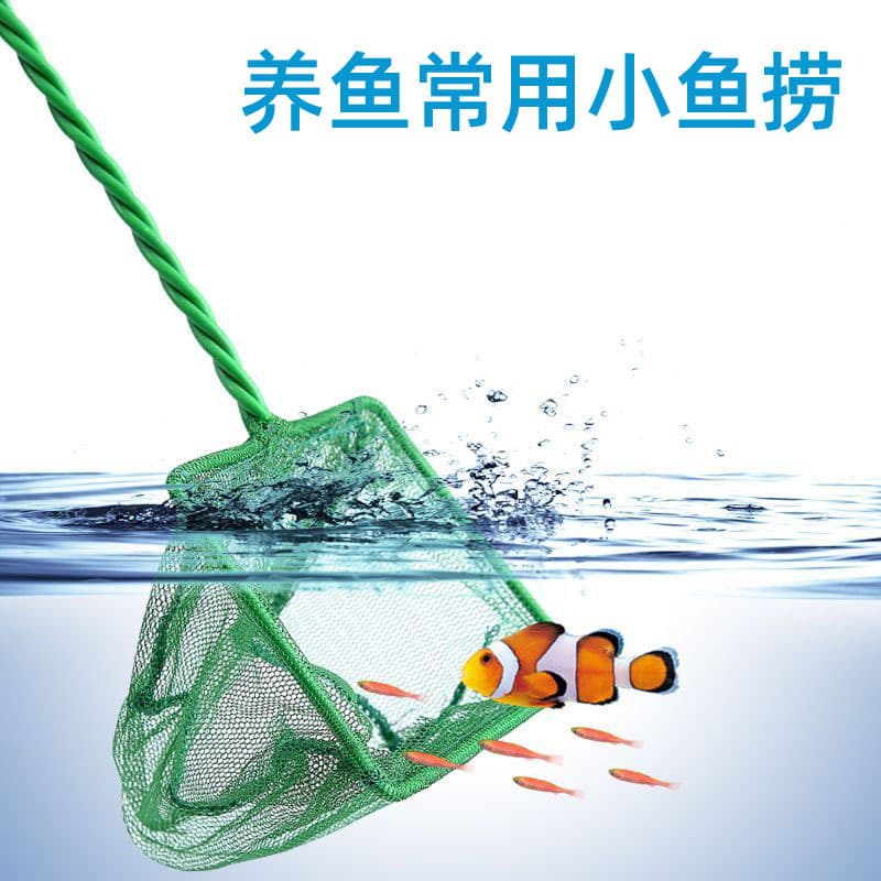 Square Fish Net for Aquarium, Fish Tank, Pond, Hand Net for Ornamental Fish, Goldfish, Green Net